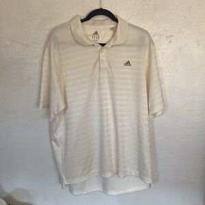 Adidas Men's White/Cream Polo Golf Shirt Size XL